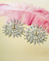 Lucia Faux Diamond Starburst Earrings - The Pashm